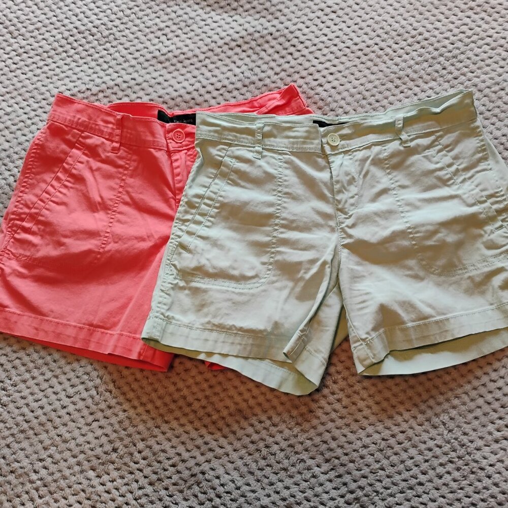 Calvin Klein SET OF 2 Women's Shorts Salmon Mint Green Size 2